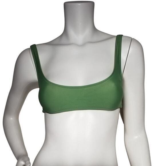 J.Crew Heritage Scoop Neck Bikini Top | Green | Size XS | NWT - Picture 1 of 5